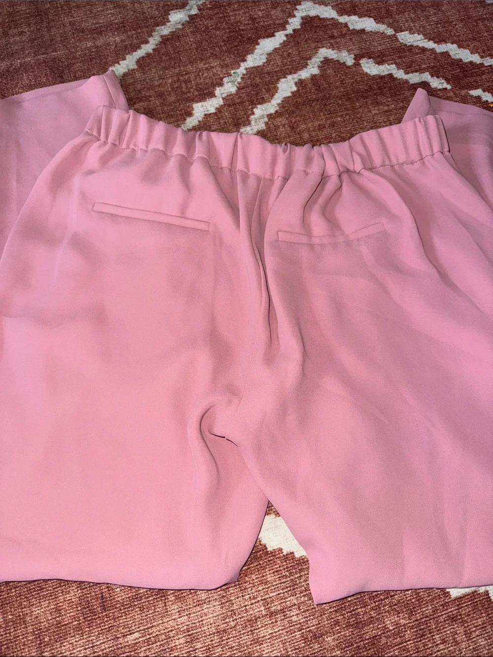 J. Crew Pink Straight-Leg Trousers